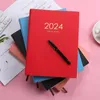 Spoons 2024 Black Plan Notebook Calendar Thickened Daily Weekly Office School Supplies
