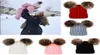 Knitting Warm Hats Winter Beanie Hats Mom And Baby Family Matching Outfits Newborn baby Double fur Ball pop Crochet Hats4018425