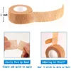 Abbigliamento per cani YO-24 Rotoli Benda elastica autoadesiva beige 2,5 cm Carnagione sportiva per lesioni e trattamento di animali domestici