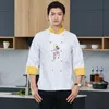 Kinesisk enhetlig LG Sleeve Autumn and Winter Restaurant Clothes Kitchen Chef Overall Hotel Wholesale 66xa#