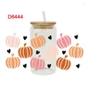 Raamstickers 3D UV DTF Transfers 16oz Cup Wraps Pompoen Thanksgiving Day Gedrukt Voor DIY Glas Keramiek Metaal Leer Etc. D6361