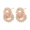 Boucles d'oreilles ZHUKOU 8 forme pour femmes zircon cubique mode goujons en gros été Piercing VE805