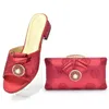 Dress Shoes Fashion Italian Shoe And Bag Set 2024 Nigerian Women Party Decorated With Rhinestone Plus Size Luxury