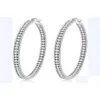 Hoop Huggie Hie Crystal Boucle d'oreille en acier inoxydable pour femmes Bijoux hypoallergéniques Oreilles sensibles Grandes boucles d'oreilles cerceaux Drop Delivery Dhamn