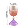 Wine Glasses Geometry Glass Gradient Champagne Cup Outdoor Ice Cream Dessert Drink Juice Red Wedding Birthday Party Supplies