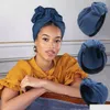 Beanie/Skull Caps 2022 New French Vintage Turbante Sciarpa Bandana femminile Fascia per capelli da donna Er Cap Ladies Head Wraps Musulmano H Dhgarden Dhrxg