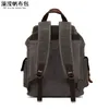 vintage canvas leather waterproof backpack travel mochila vintage masculina Rucksack men backpack waxed canvas Laptop Bagpack R3lB#