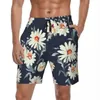 Herenshorts Zomer Gym Man Retor Madeliefjes Running Aquarel Bloemen Art Custom Beach Casual Sneldrogende Trunks Plus Size