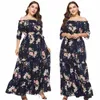 sl Hals Vrouwen Plus Size Dres Bloemen Gedrukt Fi Elegant Boheems Strand Dr Dames Casual Streetwear Lente Zomer z4hb #