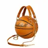 Frauen Umhängetasche PU-Leder Kette Basketball Tasche Neue Brief Drucken Jugendliche Handtasche Fi Umhängetaschen Weibliche A3Lz #