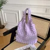 Avondtassen Dames Crèmekleurige Schoudertas Zachte Doek Stof Leuke Handtas Casual Tote Licht Canvas Winkelen Vrouwelijke Boeken Portemonnee