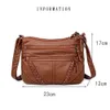 vintage PU Leather Shoulder Crossbody Bags For Women Solid Color Menger Bag Lady High Capacity Big Travel Handbag Women Purse p31o#