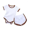 Kledingsets Babymeisjeskleding Zomer Body met korte mouwen T-shirts Broek Past Kinderen 2-delige outfits Tops