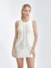 Casual Dresses Women S Summer Bodycon Dress Sleeveless Ripped Hole Solid Color Knit Mini Sweater