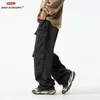 Męskie dżinsy 2024 Wiosna latem oryginalna multi kieszeni dla mężczyzn/kobiet umyta modna marka luźne spodnie ładunkowe Hip Hop Streetwear