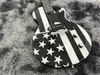 Chinese electric guitar black and white color one P90 pickup 6 strings mahogany body and neck