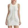 Casual Dresses Women S Summer Bodycon Dress Sleeveless Ripped Hole Solid Color Knit Mini Sweater