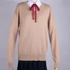 Japanska stilstudenter flickor cardigans tröja sjöman mo jk skol uniformer Cott Symbol Brodery Knitwear Autumn Winter P0B5#