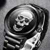 Zegarek Lige Szkielet Mężczyźni Watch Top Mand Casual 3D Skull Pełna stalowa wodoodporna Wodoodporna Wojskowe Sporty Mężczyzny Kwarcowy Zegarek Relogio Masculino 24329