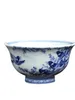 Teaware set Jingdezhen imitation ming yongle under glaze blå och vit porslin press hand master smak prov te cup antik