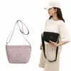 proste nyl damskie torba na ramię solidny kolor żeńskie wyściełane torby mengerowe nowe design dziewczęta małe torebki torebki y5hn#