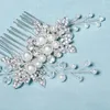 pérolas de cabelo combs clipes de casamento nupcial accortos para mulheres rhineste serre cor de fábrica jóias de festa 17xt#