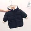 Donsjas Winter Parka's Kinderjassen voor meisjes Jongens Warm Casuai Dik Katoen Effen Kleur Kinderbaby Bovenkleding Baby Overjas