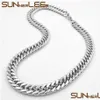 Chains Fashion Jewelry 5Mm 7Mm 9Mm 11Mm Sier Color Stainless Steel Necklace Double Curb Cuban Link Chain For Mens Womens Sc19 Drop Del Otr2F