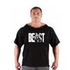 Herr t-shirts herr fitness t-shirt herrar fitness skjorta batwing hylsa strimlad tygskjorta fitness muskel löpning t-shirt j240330