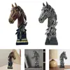 Figurines décoratives Tête de Cheval Statue Art Moderne Collection de Figurines Sculpture Animale Ornement de Bureau pour étagère Chambre Salon Maison