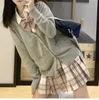 Japanische fi College Lose V-ausschnitt Strickjacke 2022 Neue Pullover Weibliche Oberbekleidung Pullover Mantel japanische schuluniform L3XD #