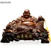 Şanslı Para Reçinesi Bigbellied Maitreya Buddha Çin tarzı fengshui heykel ev süsleri oturma odası dekorasyon zanaat süsü 240325