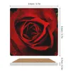 Table Mats Red Rose Ceramic Coasters (Square) Original Flower Mug Set Bulk