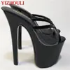 Dance Shoes Classics Black 17CM Sexy High Heel Slippers Platforms Pole / Performance/Model