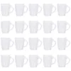 Disposable Cups Straws 20 Pcs Beer Mug Coffee Cup Transparent Glass Drink Fridge Mini Refrigerator For DIY Crafts Food Play