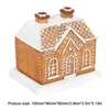 Party Decoration Gingerbread House Incense Burner Resin Snowy Winter Cone Creative Home Chimney