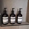 Flüssigseifenspender, 3 Stück, Bernstein, Shampoo, leere Flasche mit Pumpe, Duschgel für Badezimmer, Spülung, Duschgel, Despenser