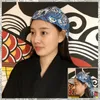 Japan Izakaya Restaurant Waiter Hats Sakura Cuisine Headscarf Hotel Cook Cap Food Service Work Hat Bakery Cooking Caps 75TC#