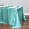 Table de table en satin couverture de table rectangulaire de mariage d'anniversaire de mariage banquet hall à manger cocktail de table décor 18 couleurs