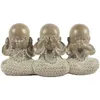 Dekoracyjne figurki 3PC Baby Buddhas Set Resin Słuchaj Speak See No Evil Figurs Ornament Decor Home Decor