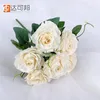 Flores decorativas artificiais 6 cabeças maria rosa atacado decoração de casamento plástico de seda flor artificial para sempre