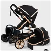 Kinderwagens Kinderwagen 3 In 1 Echte Draagbare Vervoer Vouw Kinderwagen Aluminium Frame Drop Levering Kinderen Moederschap Dhxse