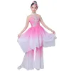 kinesisk stil yangko dans hanfu kläder kinesiska folk klassisk dans forntida rosa yangko bär natial fyrkantig dans s2le#