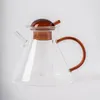 Conjuntos de chá Nórdico 500ml Bule de vidro de borosilicato com filtro de infusor 2 copos resistente ao calor folha solta bule de chá ferramenta conjunto de chaleira
