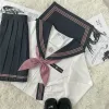 JK mundur garnitur w japońskim stylu college'u słodki LG i krótko-rękawoeved garnitur plisowany spódnica Fi School Mundlid 75lJ#