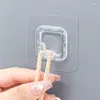 Ganchos 20/10/1 Uds. Colgador de almacenamiento de llaves estante de puerta de pared transparente fuerte autoadhesivo multifunción para utensilios de cocina y baño