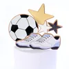 Cake Topper Flags Football basketball Soccer Cupcake Toppers Bride Kids Happy Birthday Wedding Cake Wrapper Party Baking DIY