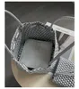 MABULA 2 шт. комплект серебряная женская тканая сумка из искусственной кожи с верхней ручкой модная квадратная корзина для овощей для покупателя кошелек высокого качества 240328