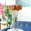 Kwiaty dekoracyjne 1 szt. 57 cm Wysokiej jakości sztuczny Anthurium Palm Flower 3D Symulacja Symulacja Wedding Stół Rośliny