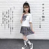 Filles Sailor Costume Uniforme scolaire Enfants ShortFull JK Costume Style japonais Étudiant Anime Cosplay Bow-noeud Jupe plissée g9w1 #